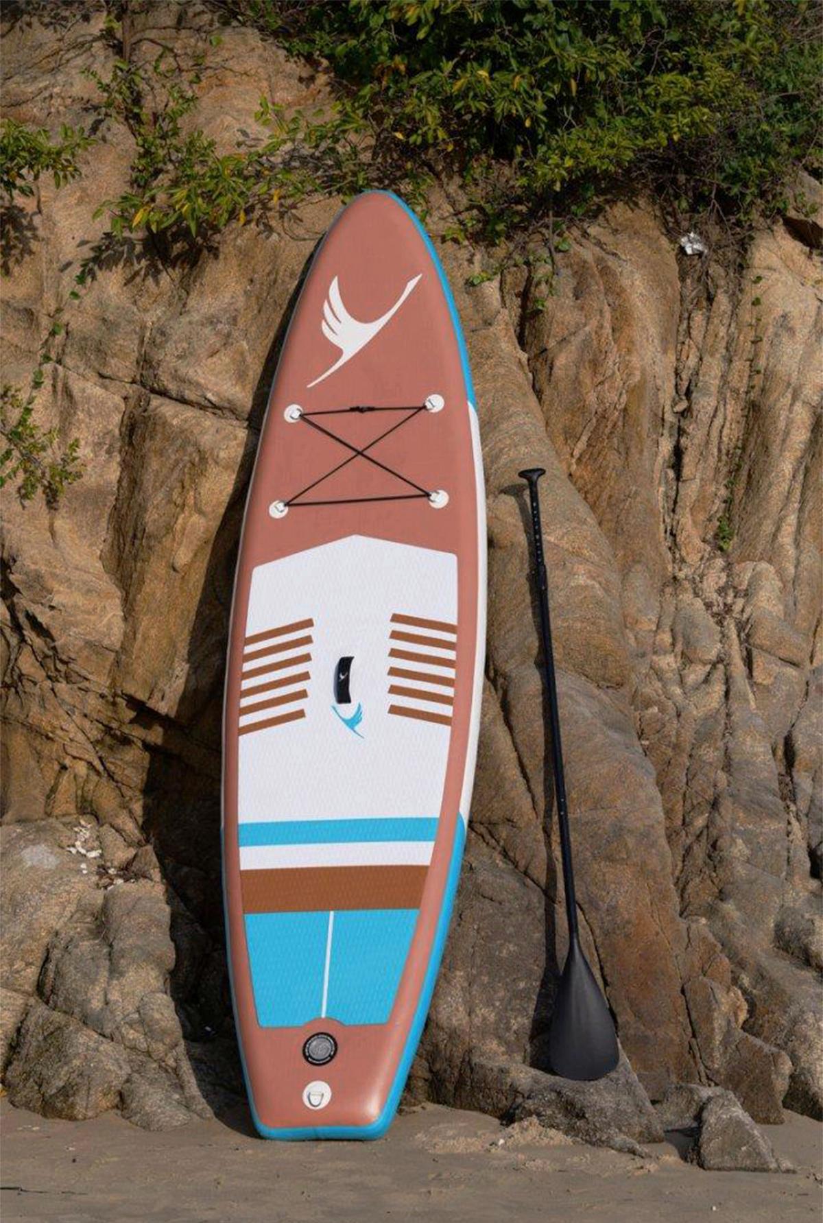 Stand-Up Paddle Board Blau/Braun ca. 305cm - Blau/Braun, KONVENTIONELL, Kunststoff (305/81/15cm) - Mömax