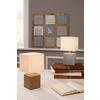 BORDSLAMPA WANDA - beige/mörkbrun, Modern, textil/keramik (15,5/28,5cm) - Mömax