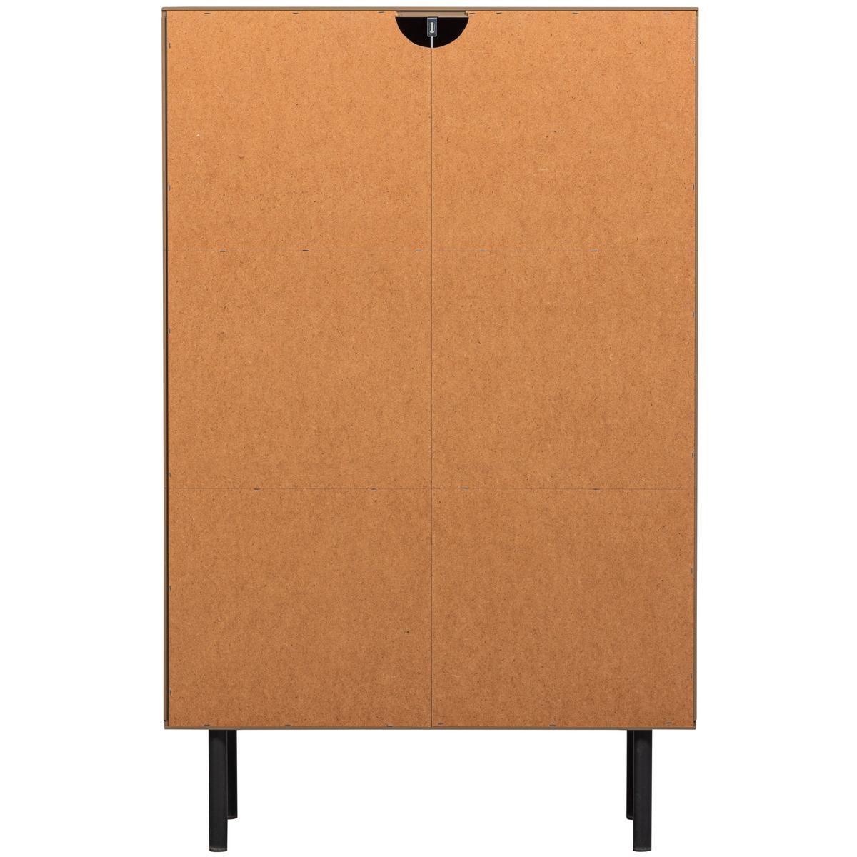 Kommode Cadiz Schlammfarben B: 85cm - Schlammfarben/Schwarz, Design, Holz/Metall (85/135/40cm) - Livetastic
