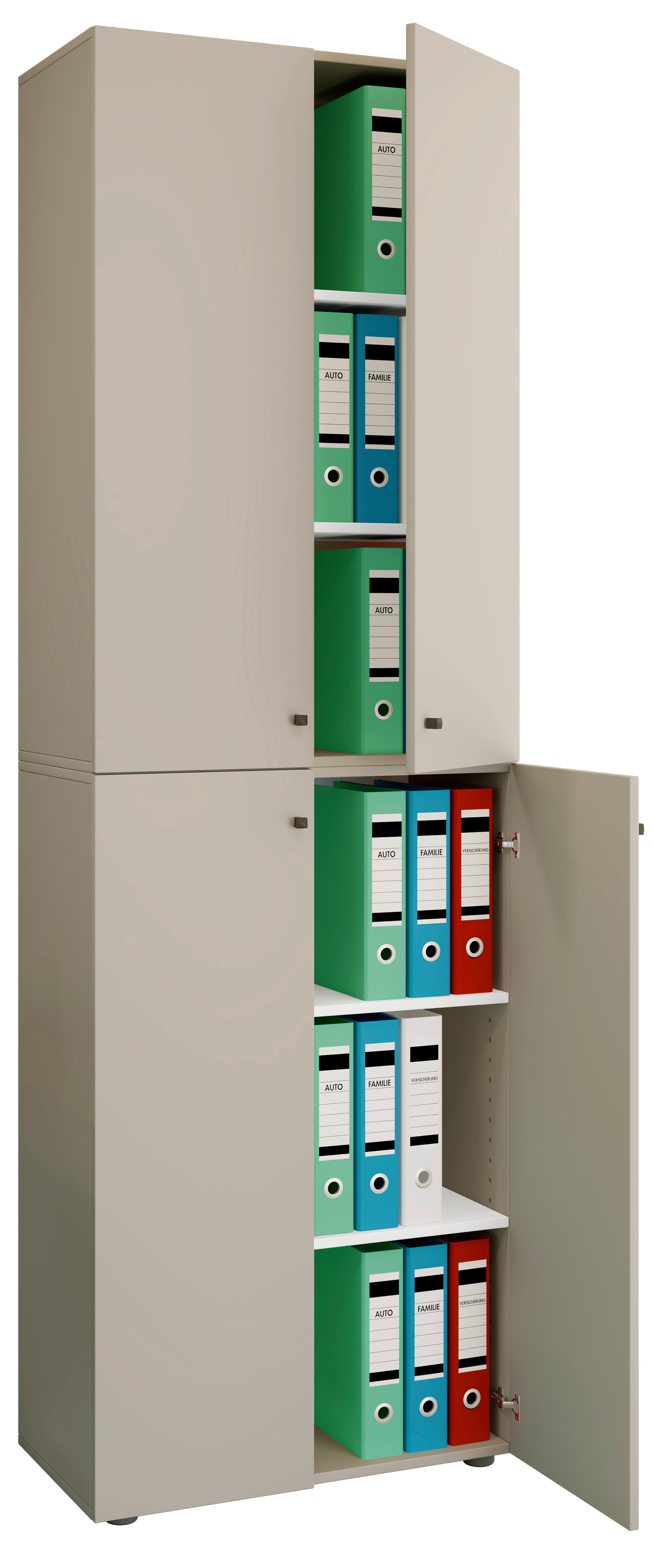 AKTENSCHRANK LONA XXL - Grau, Design, Holzwerkstoff (70/220/39cm) - MID.YOU