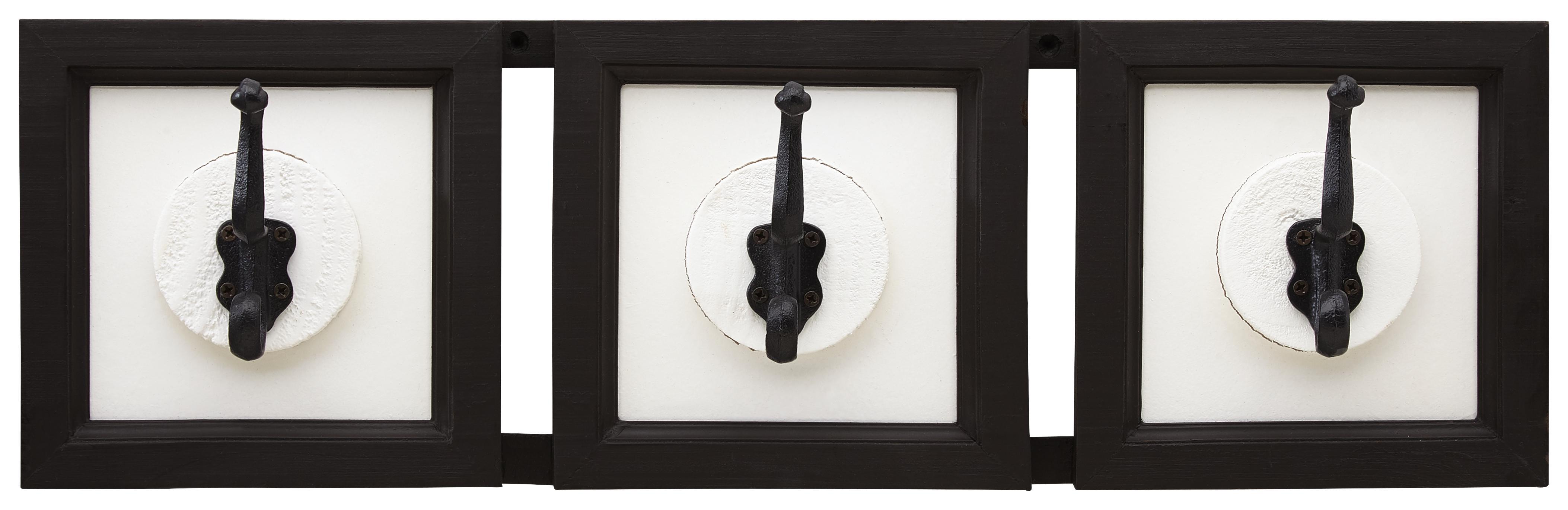 Hakenleiste Braun/Weiß - Braun/Weiß, MODERN, Holz (58/18/9cm)