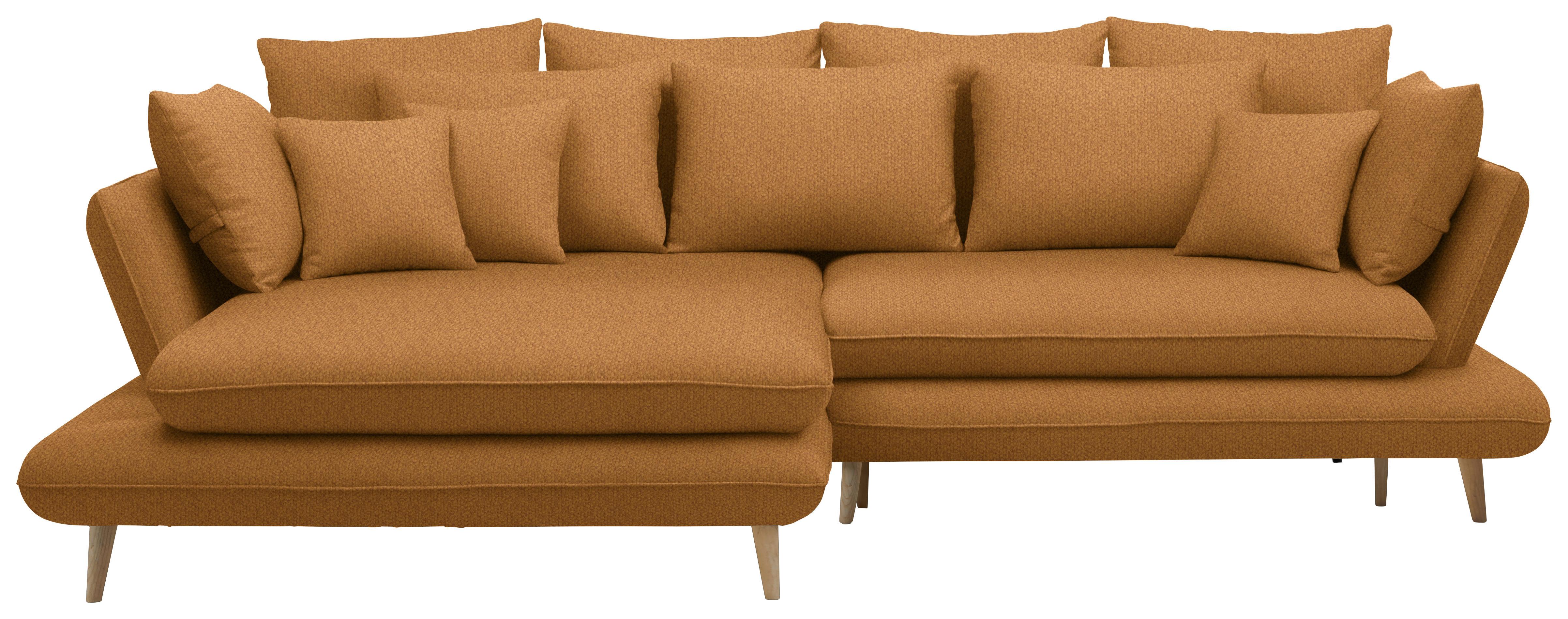 Ecksofa Monte Senfgelb - Senfgelb/Naturfarben, ROMANTIK / LANDHAUS, Holz/Textil (181/283cm) - Based