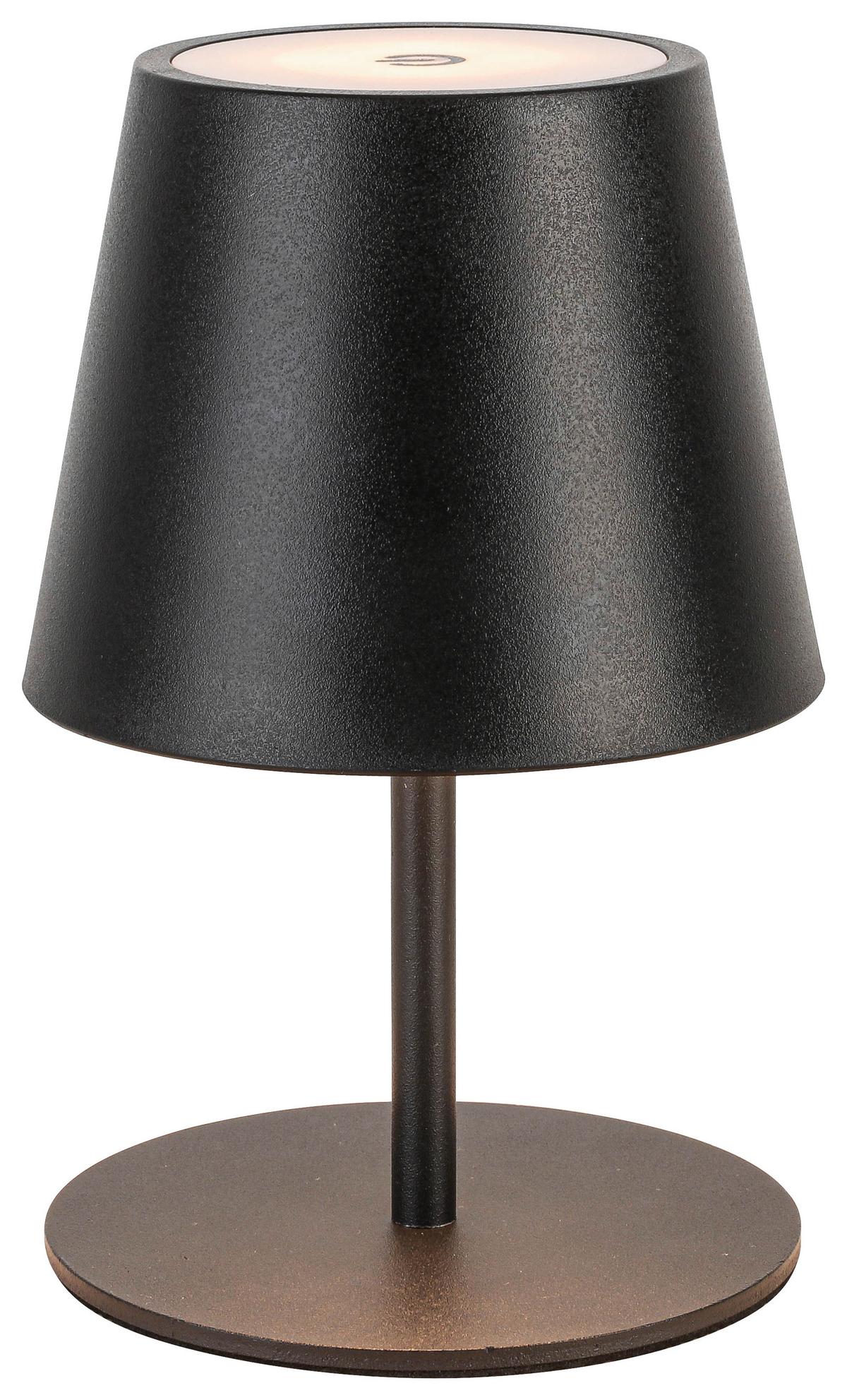 LED-Tischleuchte Noemi Schwarz max. 3 Watt - Schwarz, Konventionell, Kunststoff/Metall (10,6/17-36cm) - Mömax