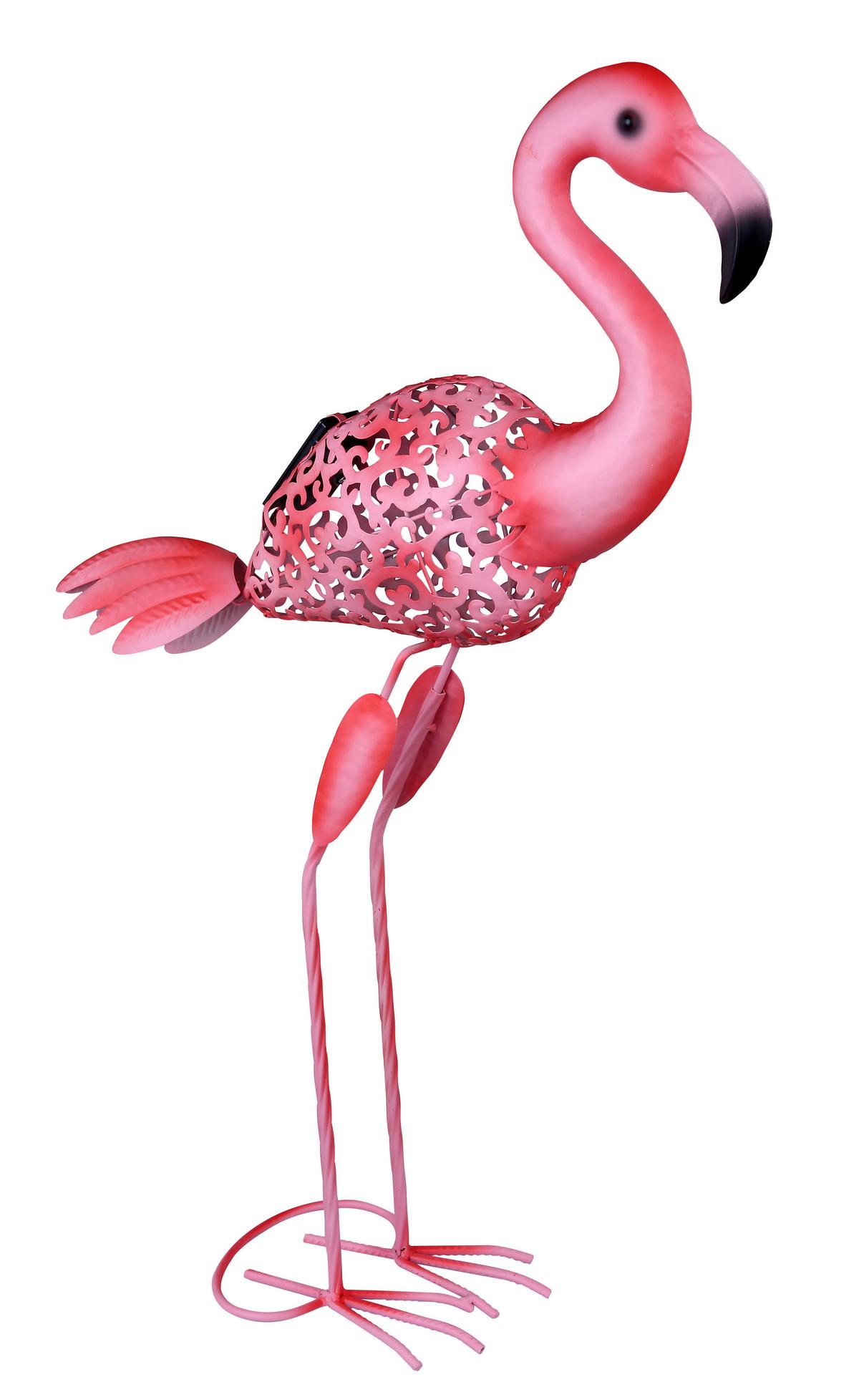 Solarna Svetilka Flamingo, S Sijalko - pink, Basics, kovina (34/16/74cm) - Globo