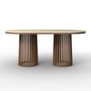 MATBORD MADDY - naturfärgad, Modern, metall/trämaterial (180/90/76cm) - Bessagi Home