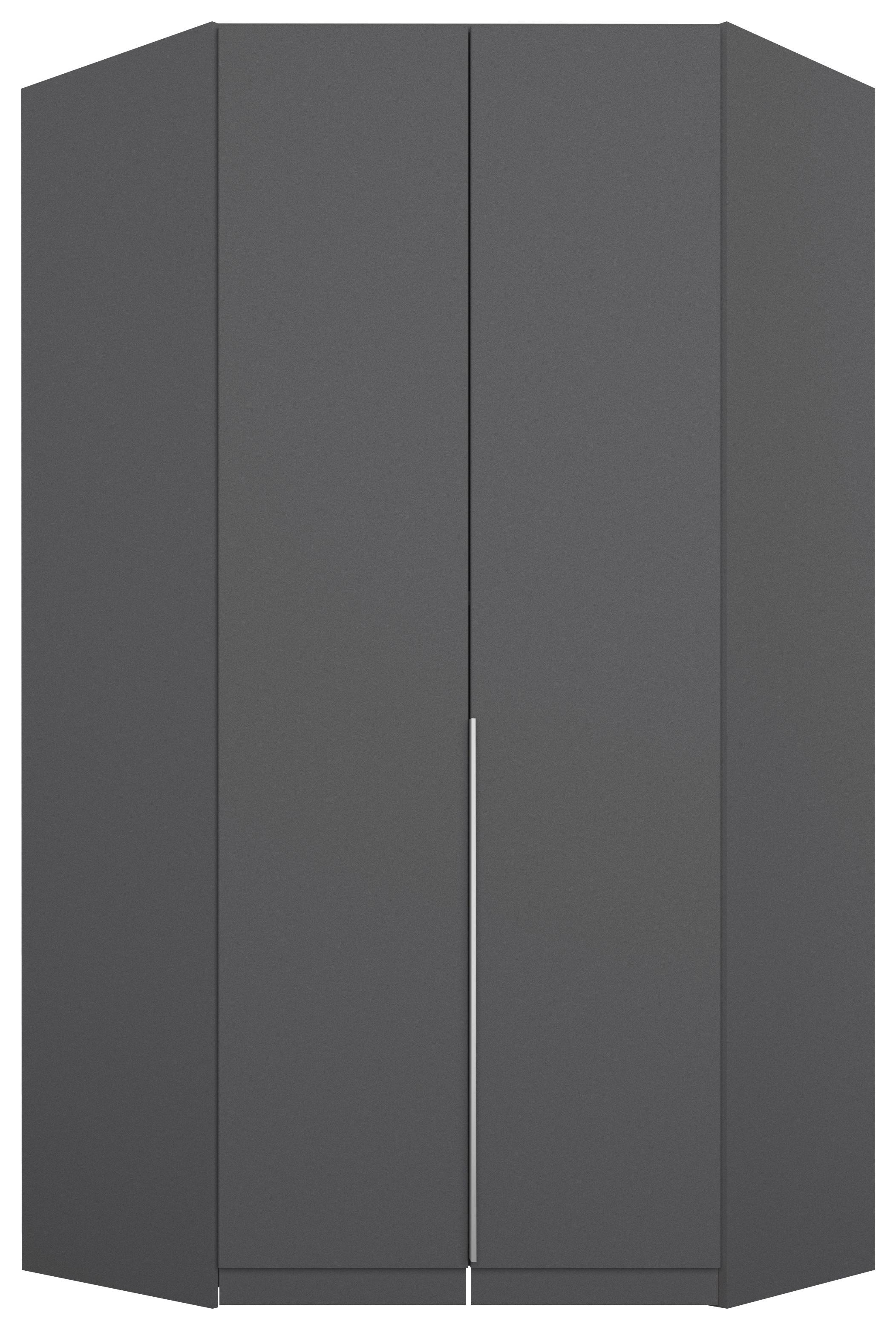 Kutni Ormar Za Odjeću Alabama - siva/boje aluminija, Moderno, drvni materijal (117/229/117cm) - Modern Living