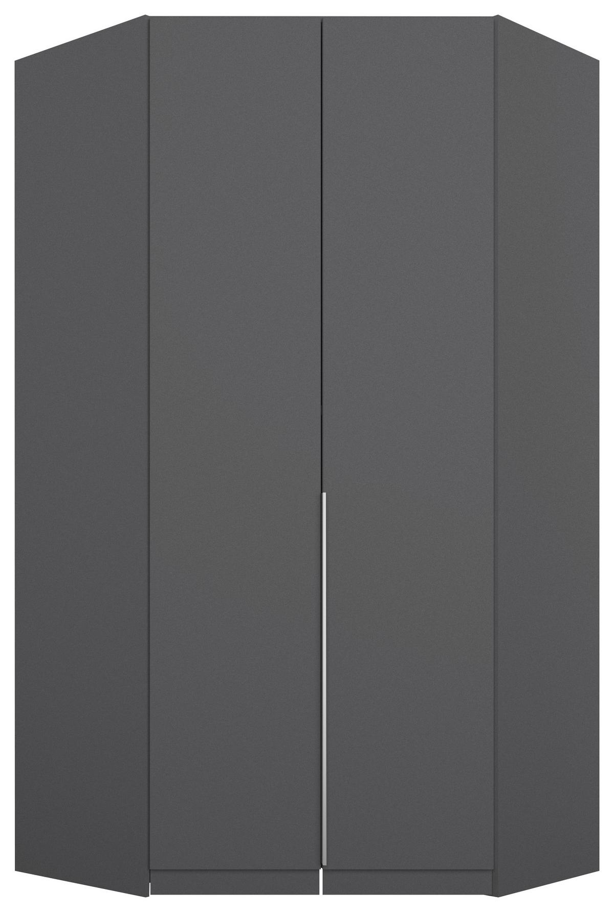 Kutni Ormar Za Odjeću Alabama - siva/boje aluminija, Moderno, drvni materijal (117/229/117cm) - Modern Living