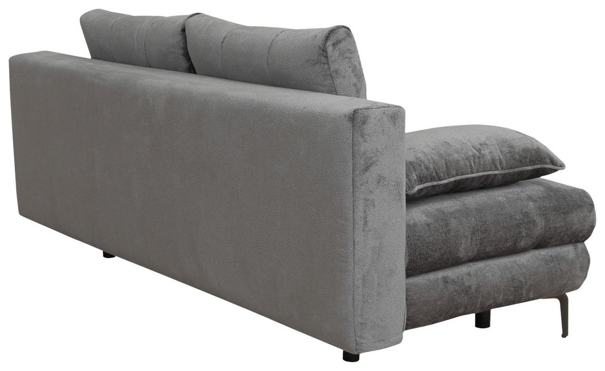 Trosjed Perla - boje grafita/crna, Konvencionalno, tekstil/metal (203/94/96cm) - Modern Living