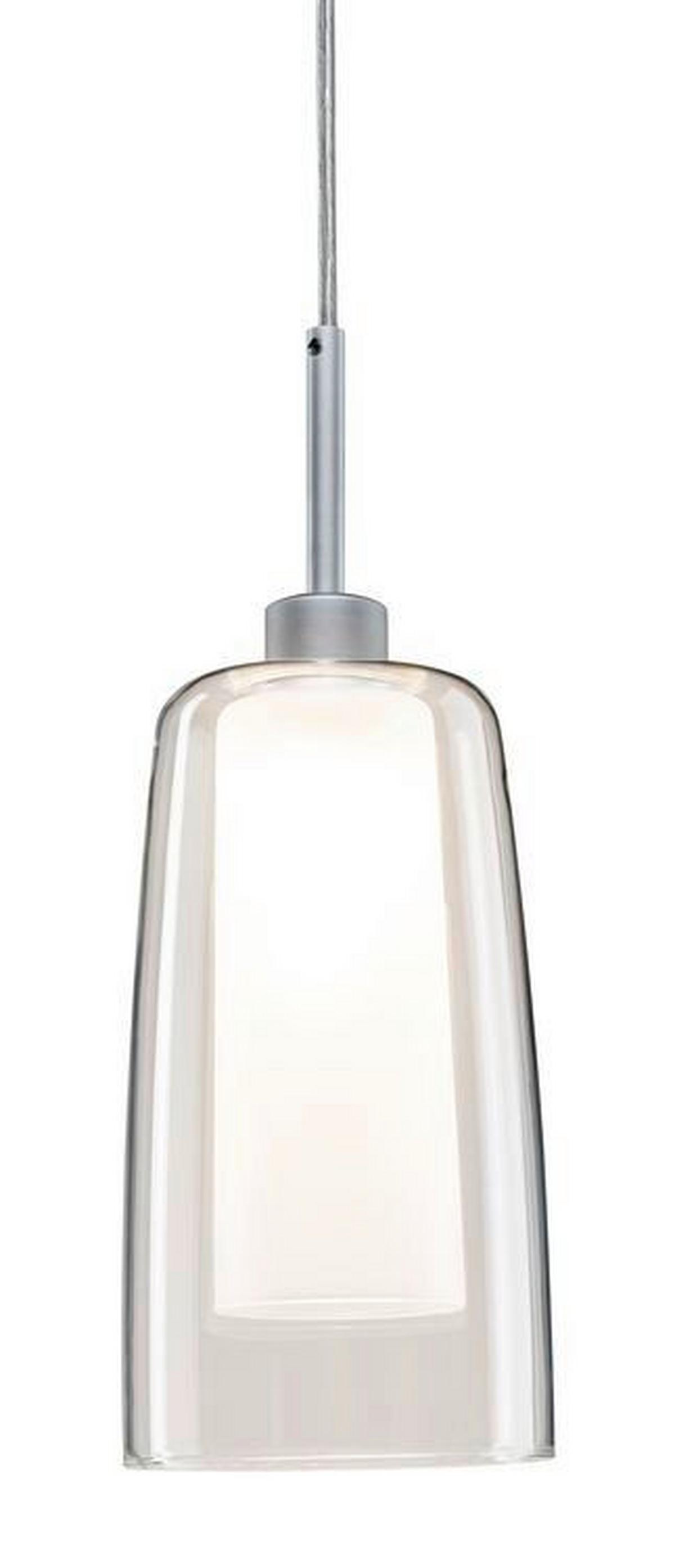 Schienensystem-Hängeleuchte Pendulum Arido II max. 5 Watt - Klar/Chromfarben, Design, Glas/Metall (158cm) - Paulmann