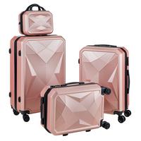 Reisekofferset Diamond Rosegold, 4-teilig - Roségold, Kunststoff - Based