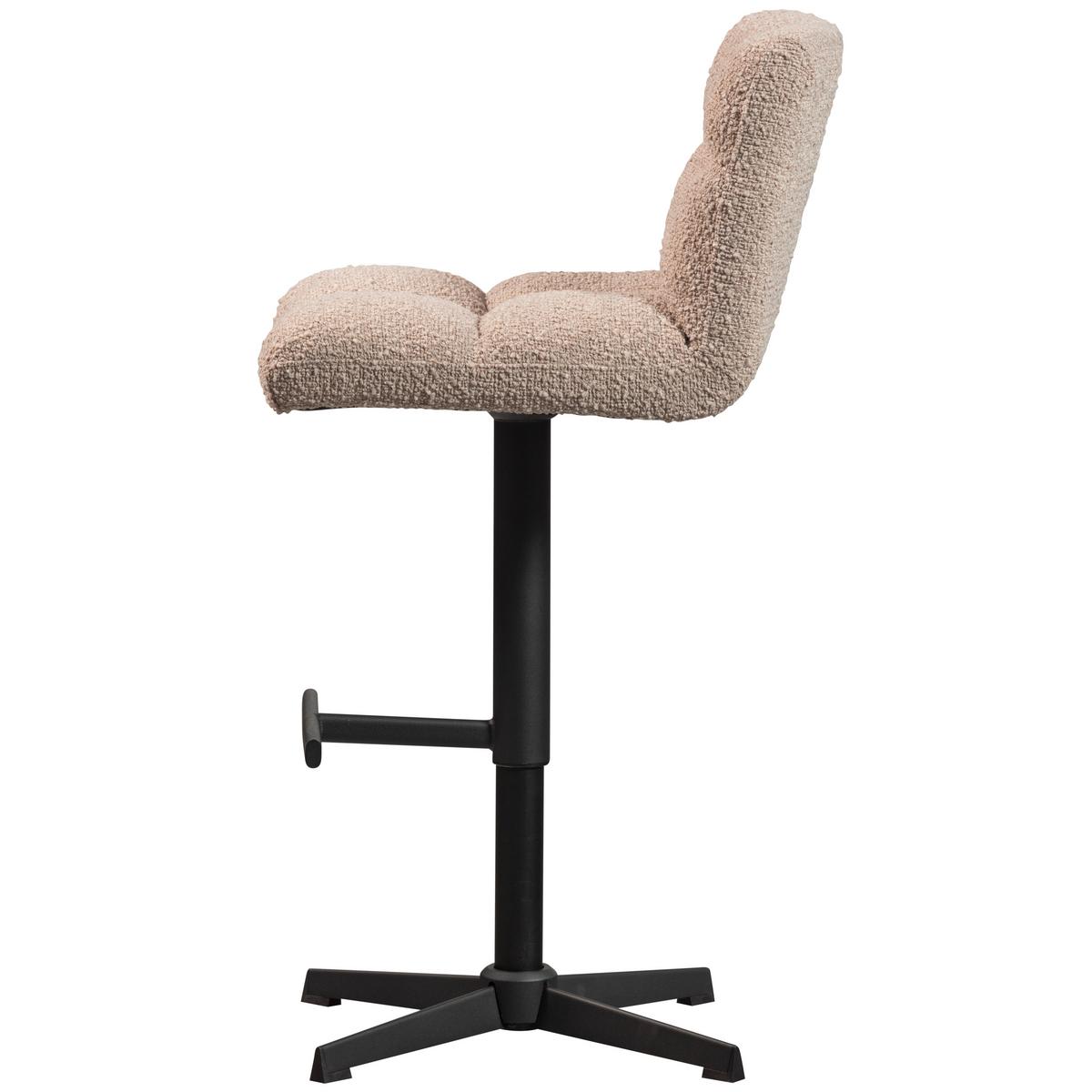 Barhocker-Set Vinny Sandfarben B: 44cm - Sandfarben/Schwarz, Design, Textil/Metall (44/114/58cm) - Livetastic