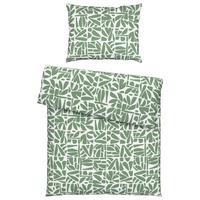 Lenjerie de pat Britta, cca. 140x200/50x70 cm - alb/verde, Modern, textil (140/200cm) - Mömax