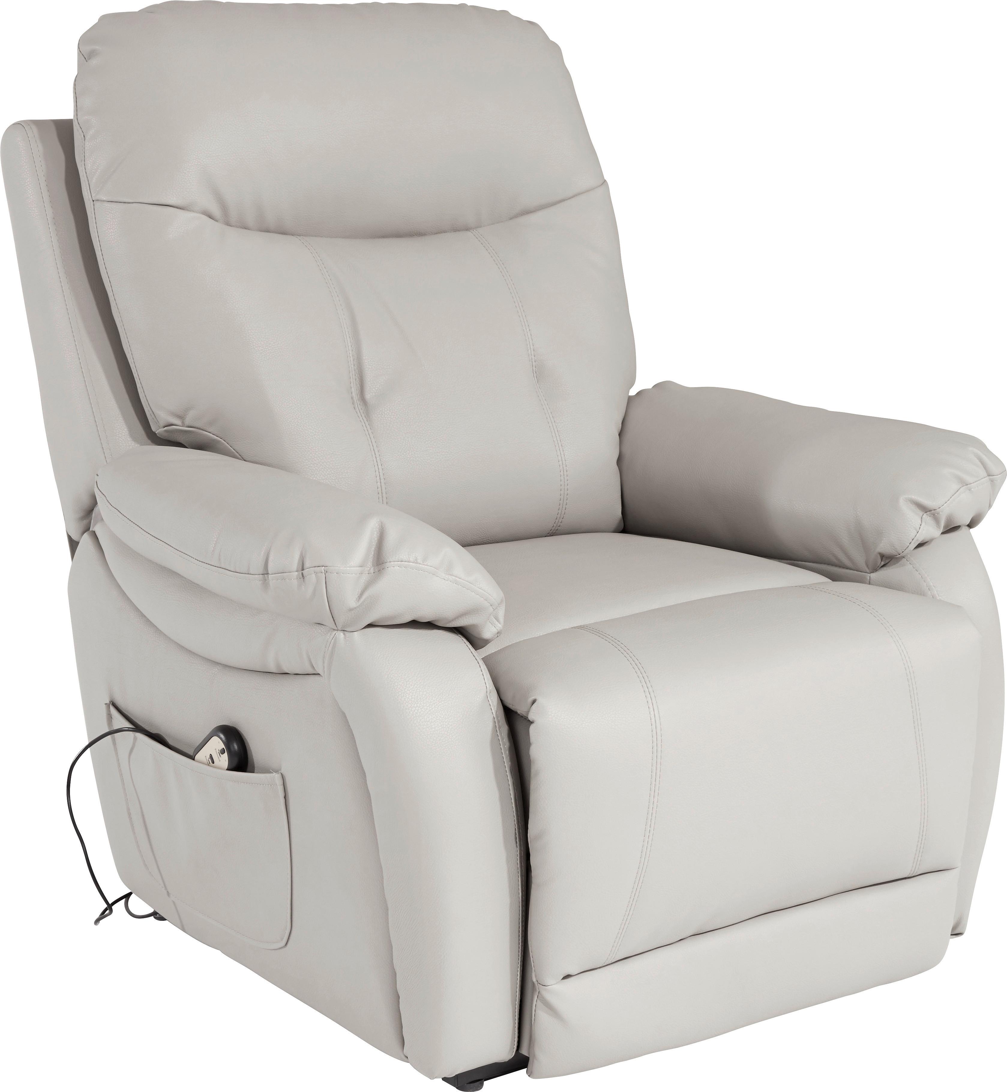 Tv Fotelj Mario, Relax Funkcija, Siva - siva/črna, Konvencionalno, kovina/umetna masa (89/107-79/94-165cm) - James Wood