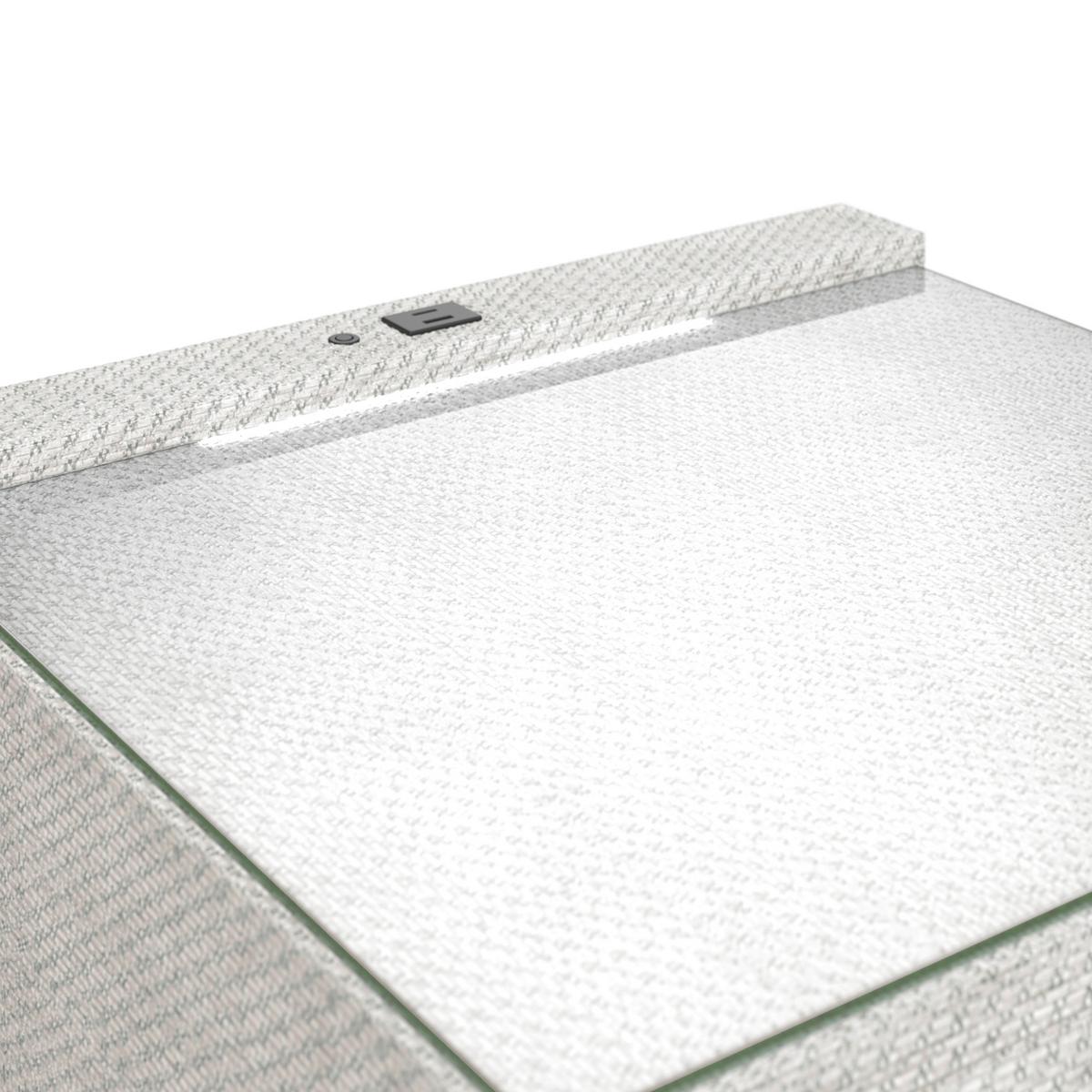 Nočna Omarica Brisbane, Krem Barva - krem barve, Trend, umetna masa/steklo (49,5/56,5/46cm) - Premium Living
