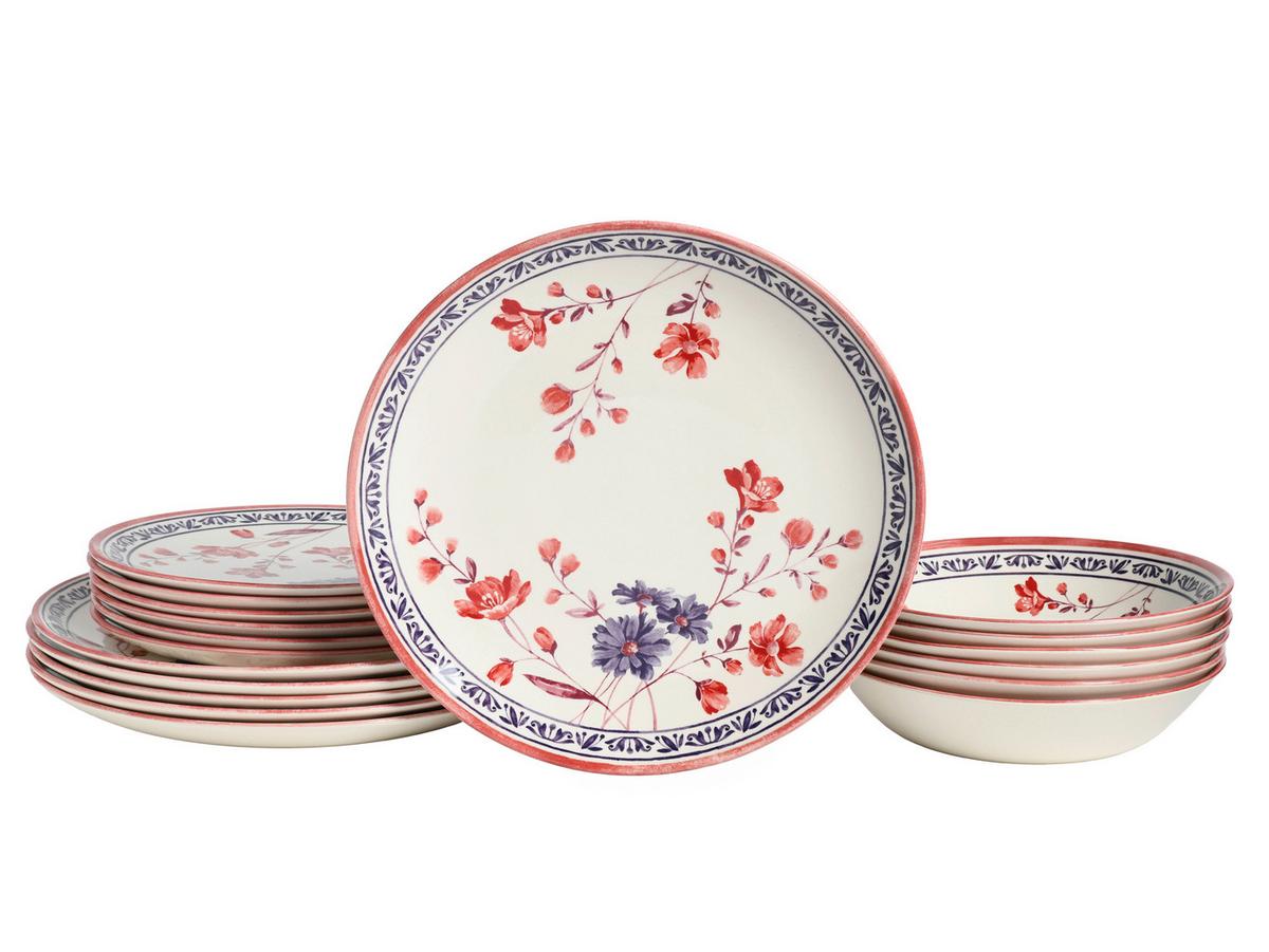 Jedilni Servis Cottage Bunt, 18-Delni - večbarvno, Basics, keramika - Creatable