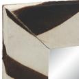 Wandspiegel ca. 101x101x4cm - Schwarz/Weiß, LIFESTYLE, Glas/Leder (101/101/4cm) - PREMIUM LIVING