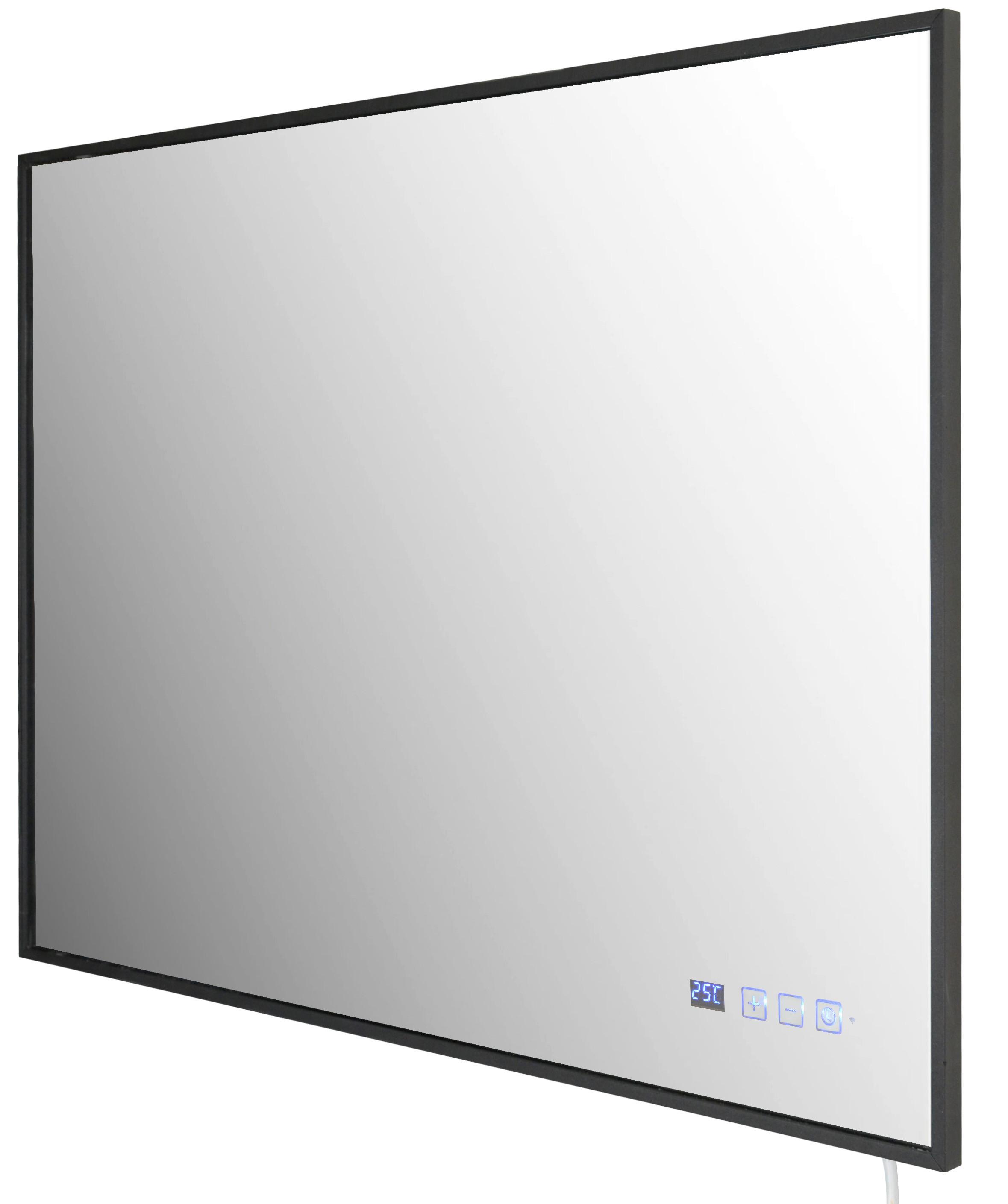 Infrarot-Heizpaneel Schwarz max. 800 Watt - Schwarz, Basics, Glas/Kunststoff (100/60/5cm)