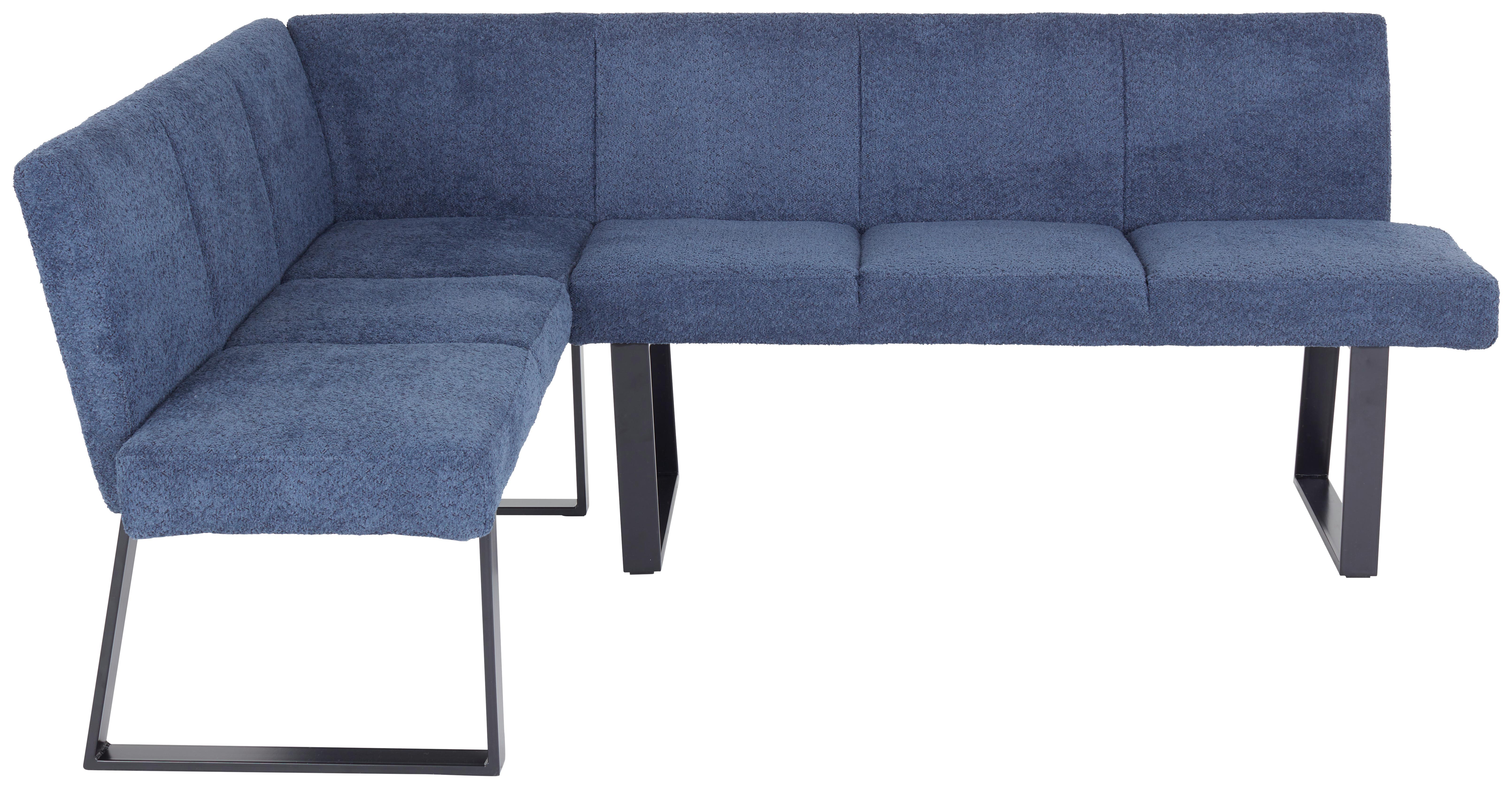 ŁAWKA NAROŻNA TAMPA - ciemnoniebieski/czarny, Modern, metal/tkanina (150/190cm) - MID.YOU