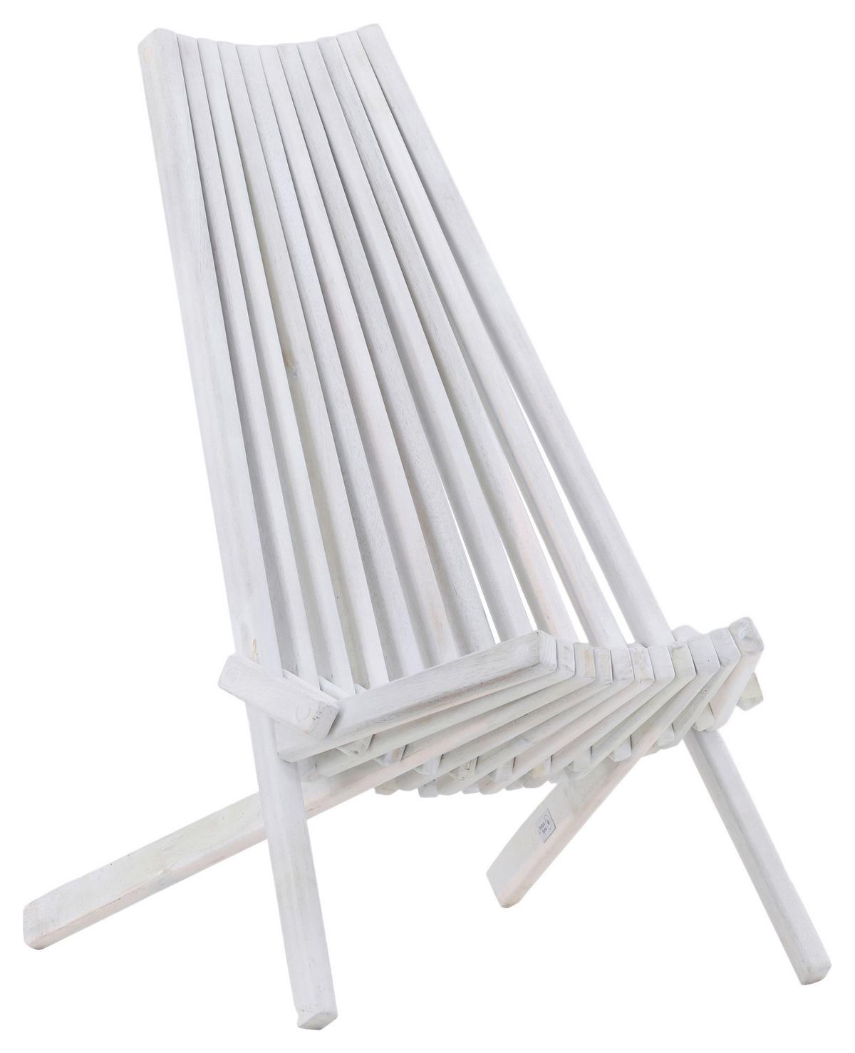Strandsessel Asta ca. 57x79x73 cm Weiß - Weiß, KONVENTIONELL, Holz (57/79/73cm) - Gardenson