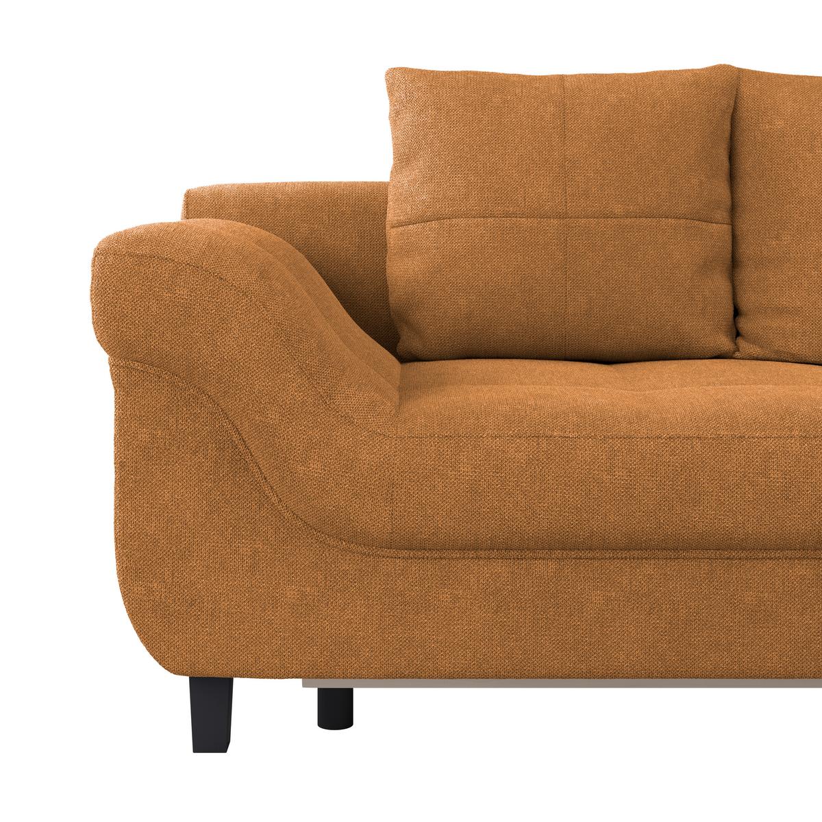 Colțar MENDOZA - portocaliu/gri, Design, textil (309/197cm) - Modern Living