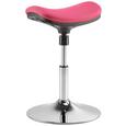 Hocker in Pink/chromefarben - Chromfarben/Pink, MODERN, Textil/Metall (40/34/51-67cm) - MÖMAX modern living