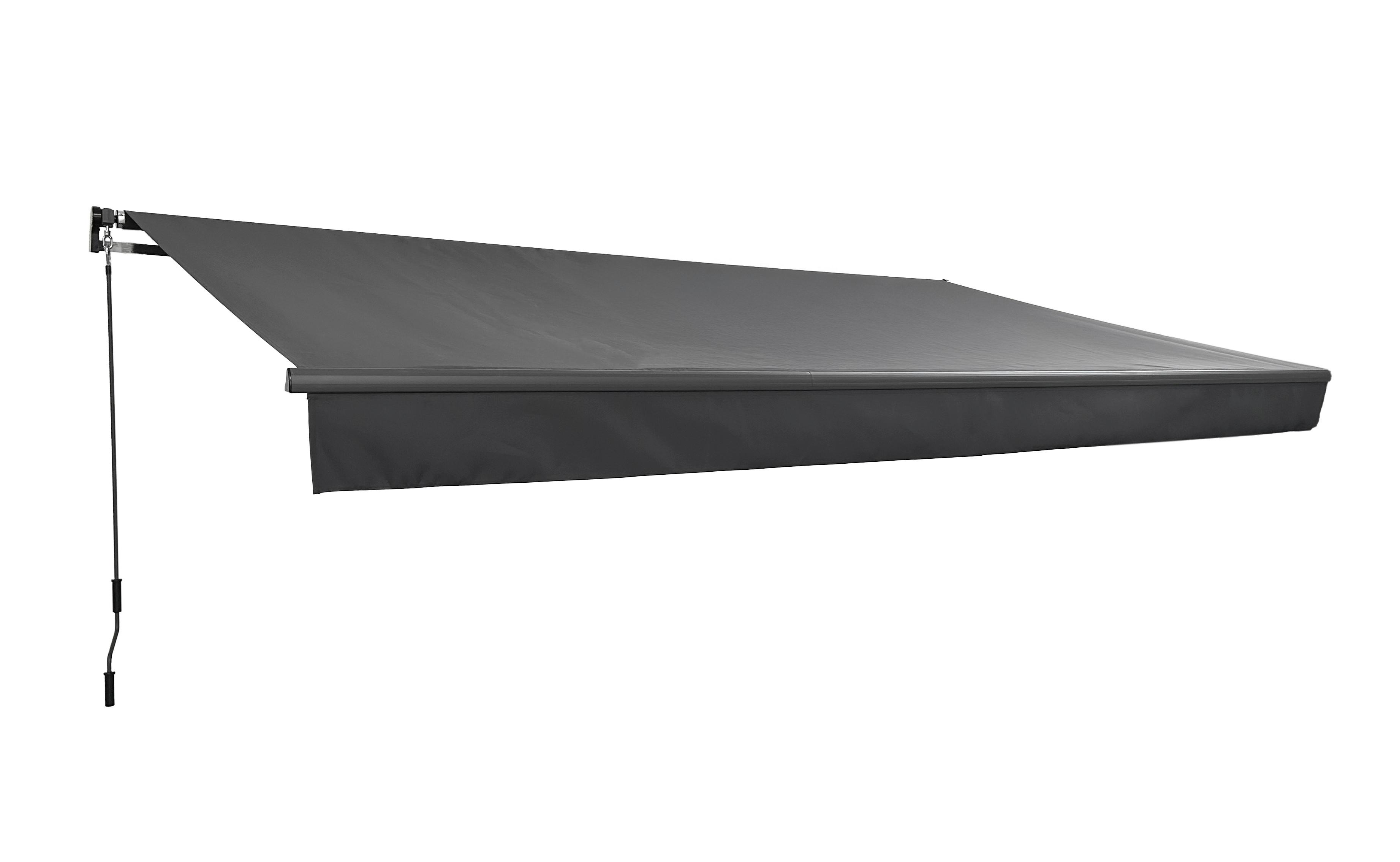 MARKISE MARKISE,495X300 CM, ANTHRAZIT - Anthrazit/Schwarz, MODERN, Kunststoff/Metall (300/20/495cm) - Gardenson