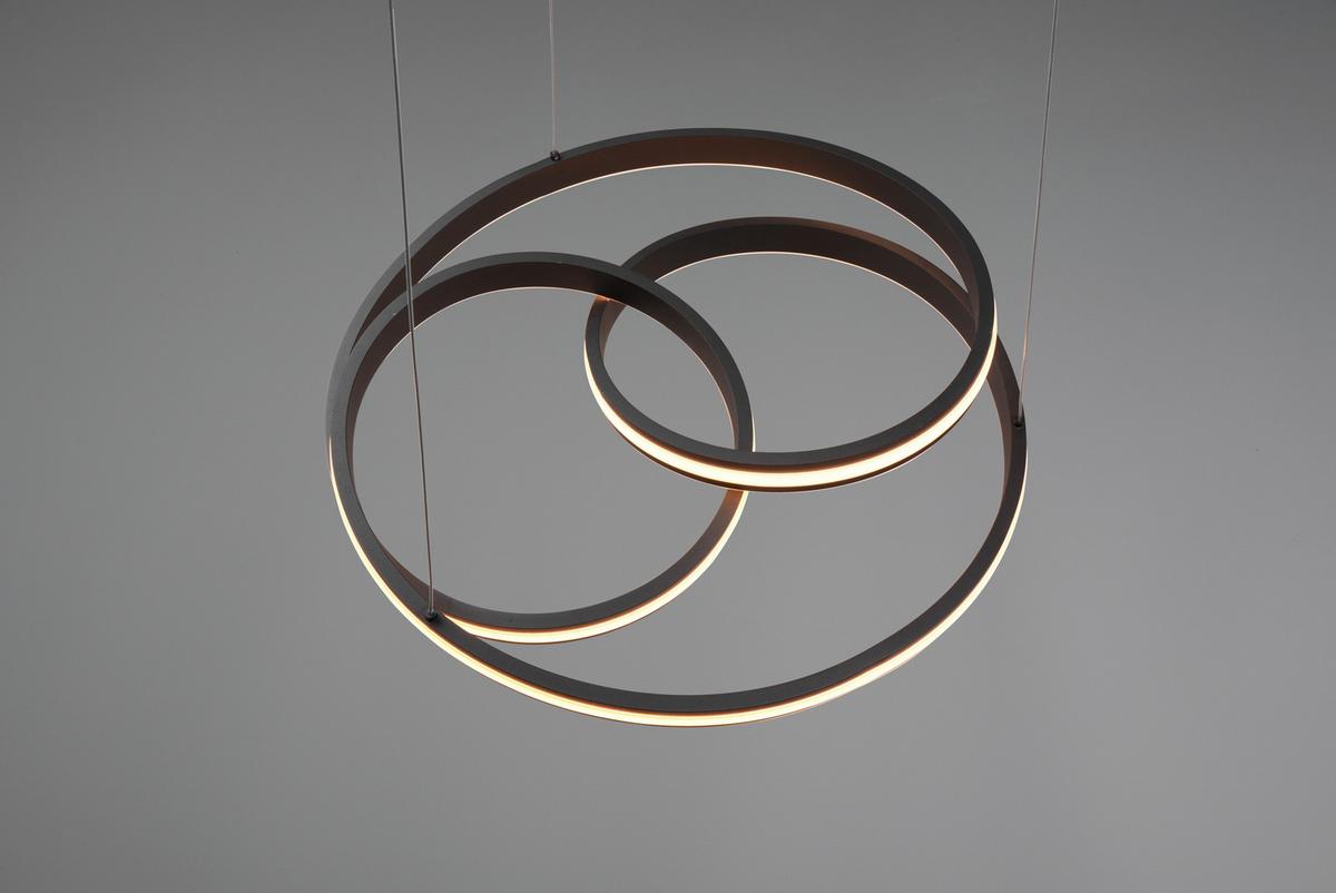 LED-Hängeleuchte Nuria Schwarz max. 60 Watt - Schwarz, Basics, Metall (60/150cm) - Trio Leuchten