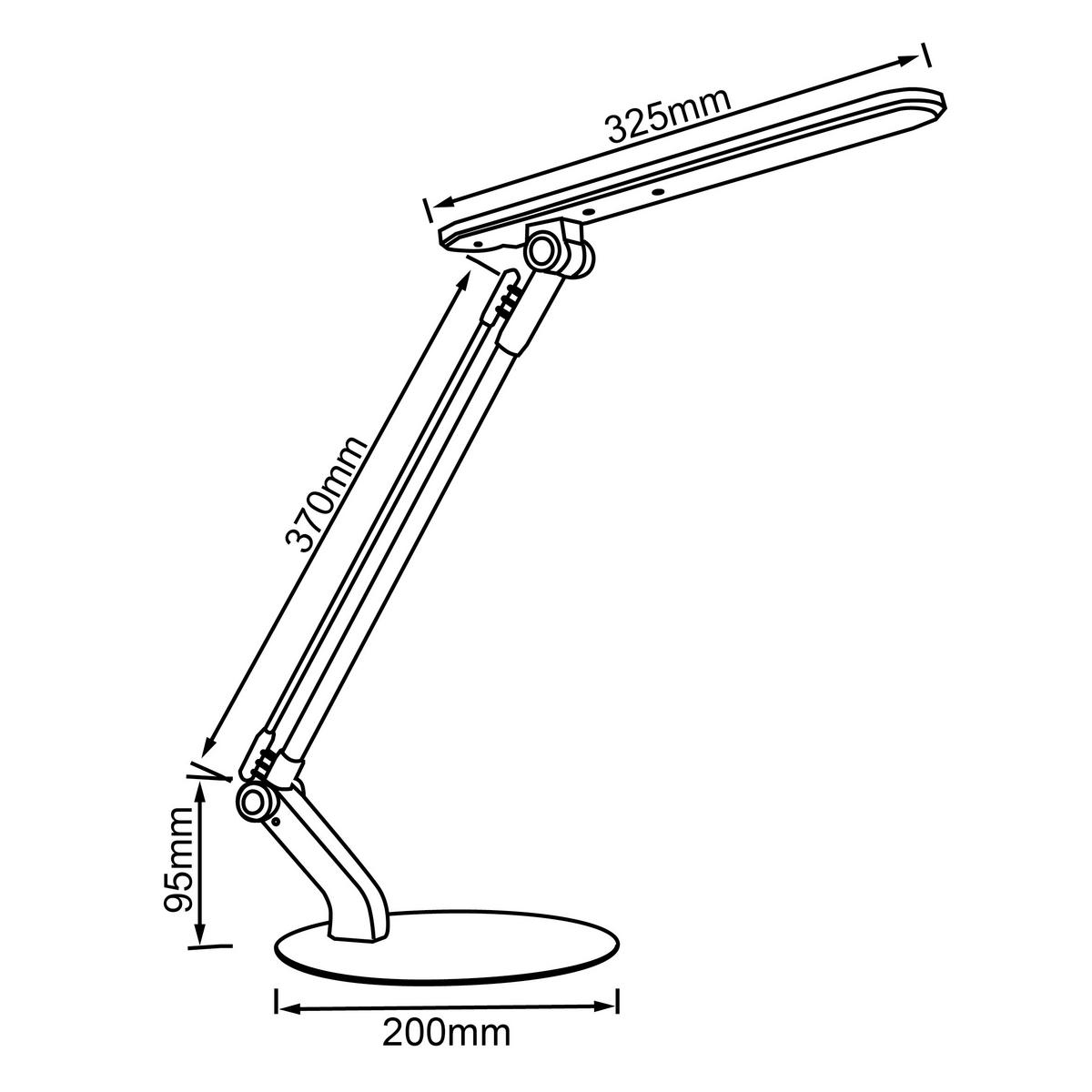 Schreibtischleuchte Brendan Titanfarben max. 5 Watt - Titanfarben, KONVENTIONELL, Metall (46/20/60cm) - Brilliant