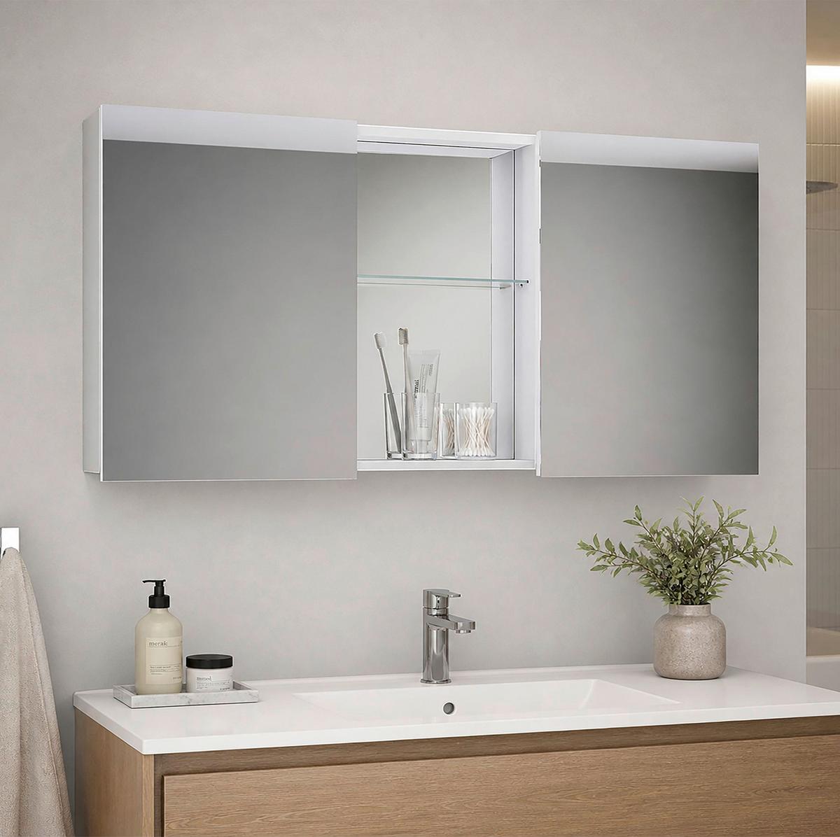 Spiegelschrank Budasi Honigeiche - Honigeiche, MODERN, Holzwerkstoff (112/59/12cm) - MID.YOU