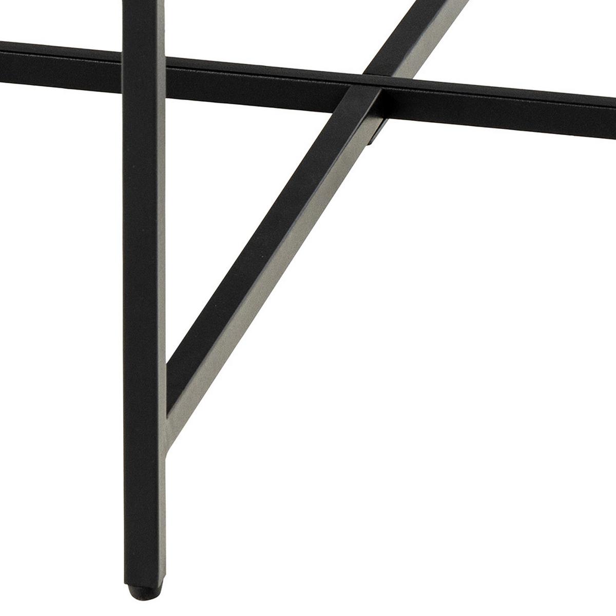 Măsuță de cafea LAMOINE - negru, Modern, metal/material pe bază de lemn (70/70/42cm) - Modern Living