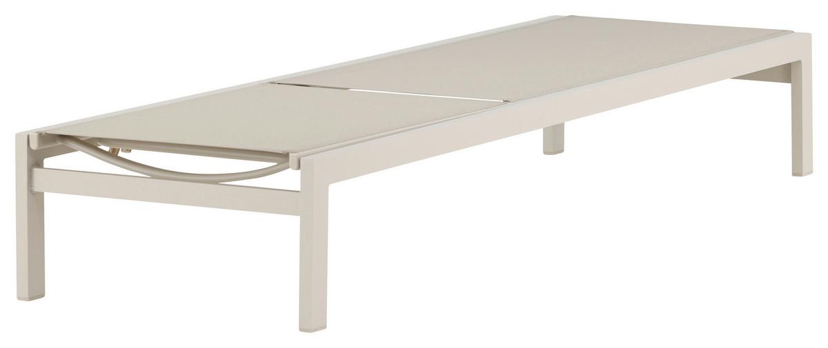 SONNENLIEGE COPACABANA - Beige, KONVENTIONELL, Metall (60/30/195cm) - Gardenson