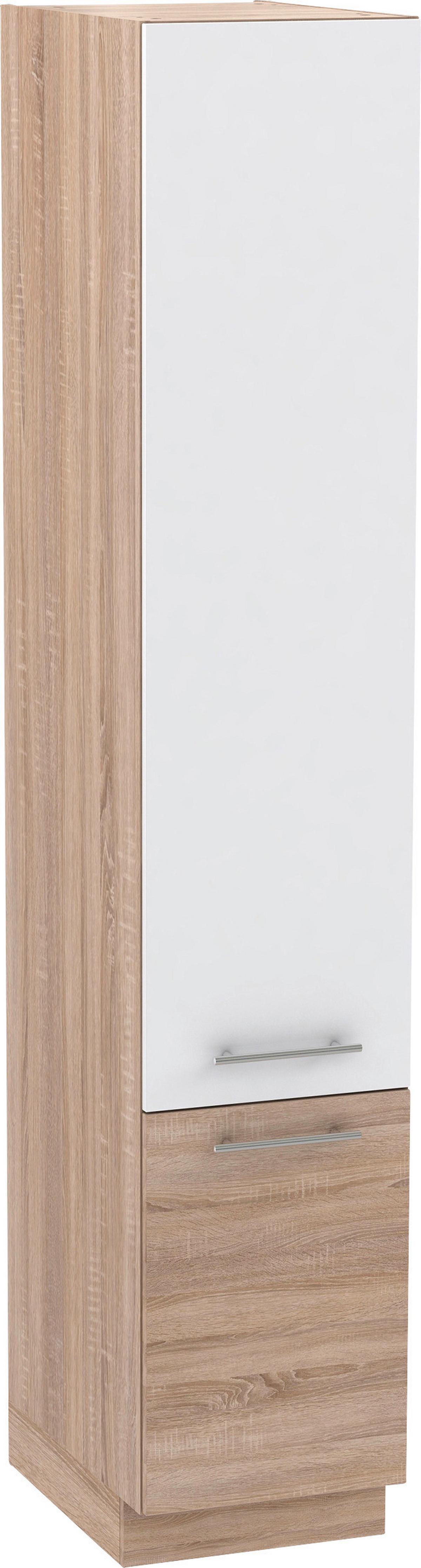 Edénytároló Szekrény Corina 40 Cm-Es Edénytár.szek. - Sonoma tölgy/nemesacél, Modern, műanyag/fém (40cm)