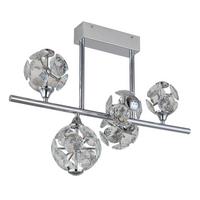 LED-DECKENLEUCHTE 16047-5DC VIRINA - Klar/Chromfarben, Konventionell, Glas/Metall (61/30/46cm) - Globo