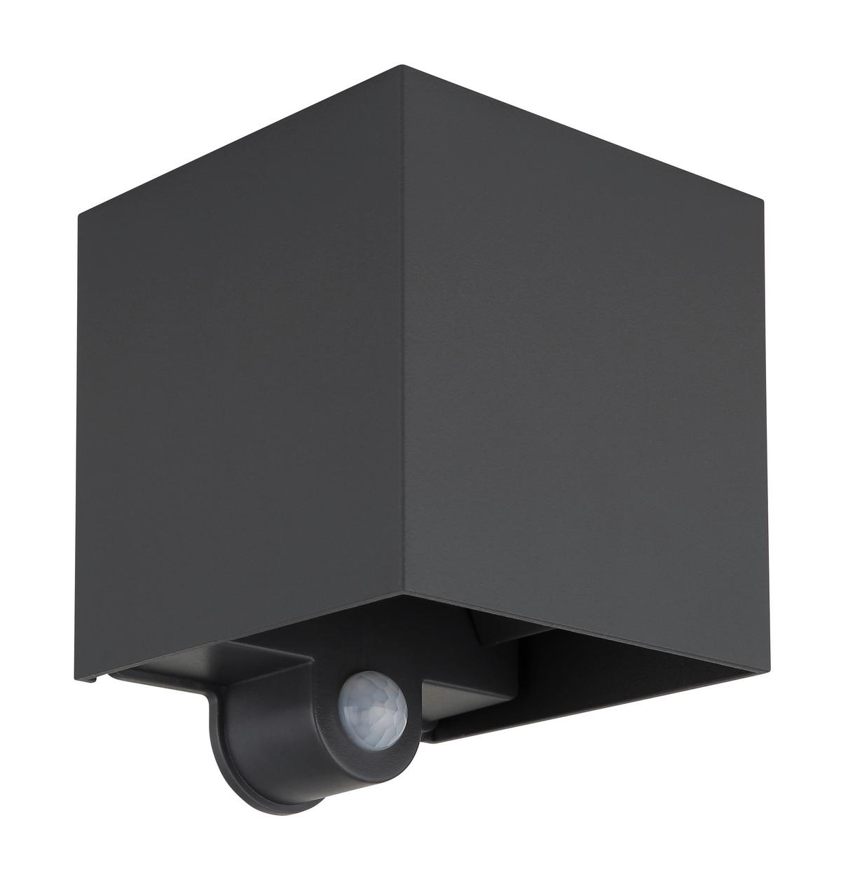 AUSSENWANDLEUCHTE 34168S - Anthrazit, Design, Kunststoff/Metall (10/10/12,5cm) - Globo