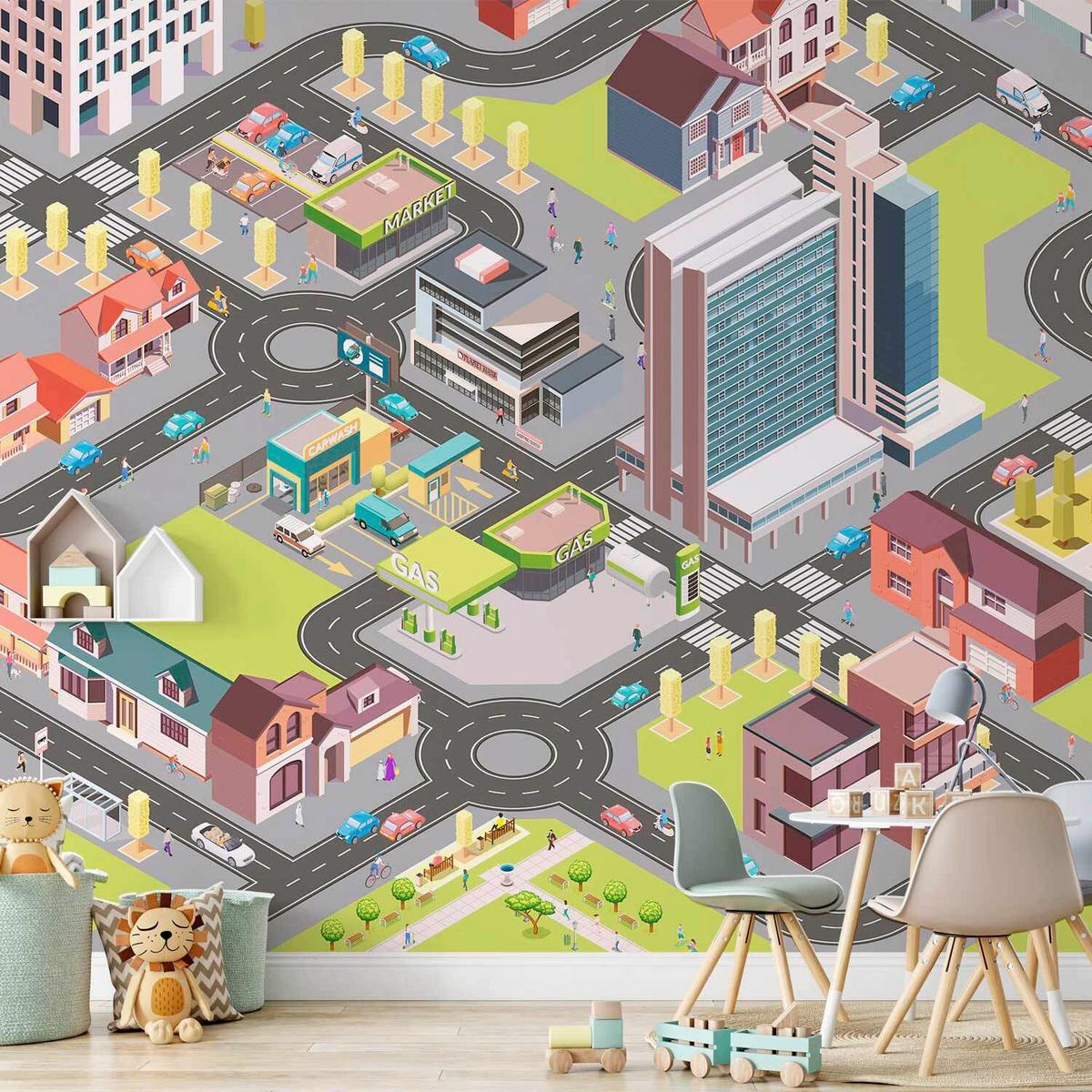 Fototapeta In The City, 400x280cm - večbarvno, Trendi, tekstil (400/280cm) - artgeist