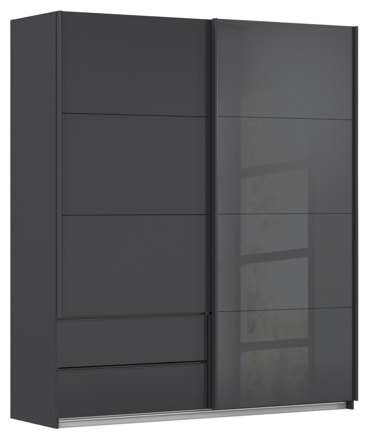 Schwebetürenschrank Elara in Grau - Grau, KONVENTIONELL, Holzwerkstoff (181/210/62cm) - Premium Living