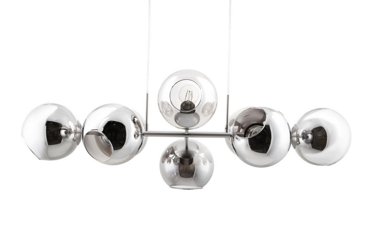 HÄNGELEUCHTE 31240802 PILAR - Dunkelgrau, Design, Glas/Metall (100/38/150cm) - Globo