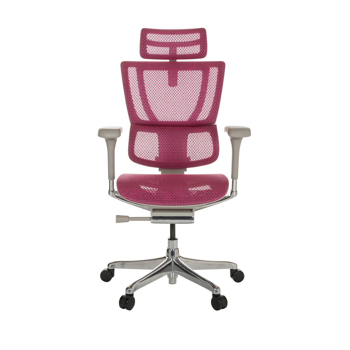 Pisarniški Stol Ergohuman Slim I G, Roza - roza/srebrne barve, Basics, kovina/umetna masa (69/116-138/66cm) - MID.YOU