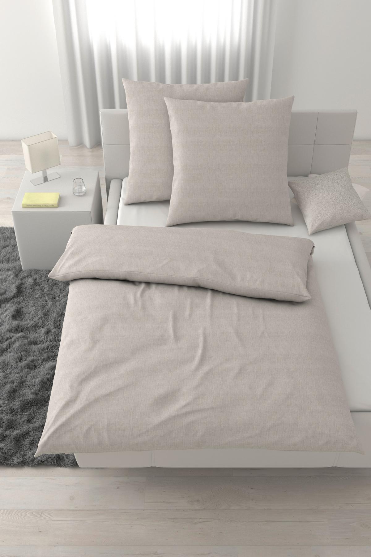 BETTWÄSCHESET TY XXL - Hellgrau, Textil (200/210/0,1cm) - Mömax