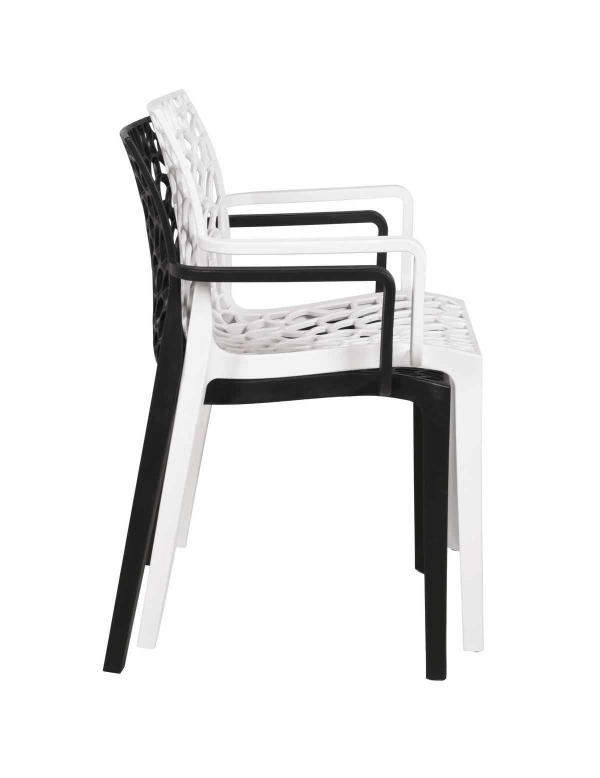 GARTENSTUHL-SET STUHL CALVERA, WEIß, 2ER SET - Weiß, MODERN, Kunststoff (58/81/52cm) - Gardenson