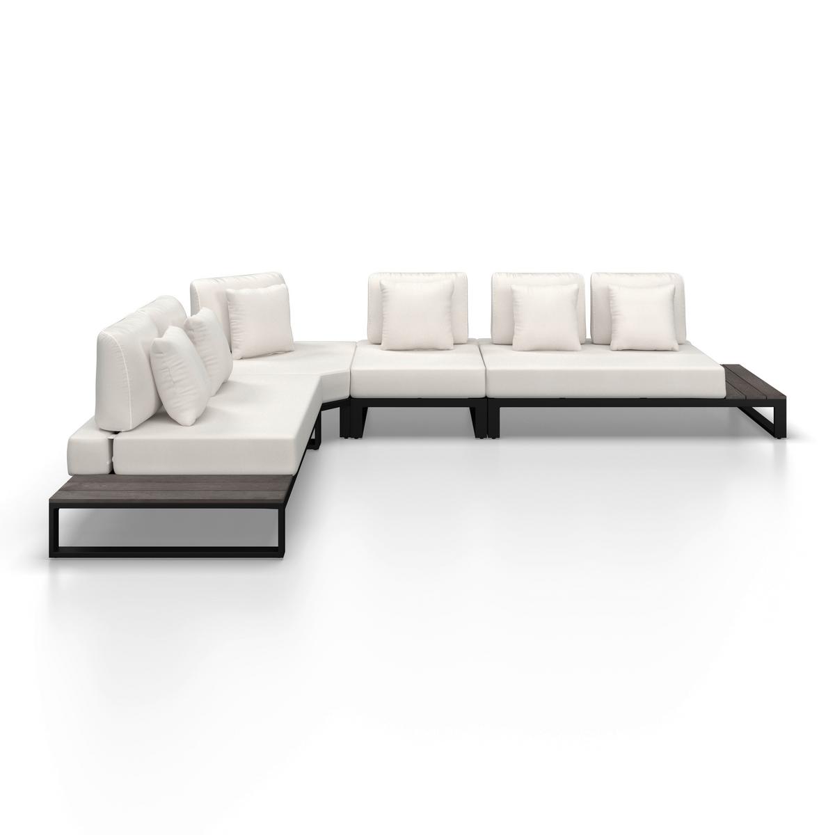 Garnitură grădină Silvano - alb/negru, Modern, plastic/metal (323/79cm) - Bessagi Garden