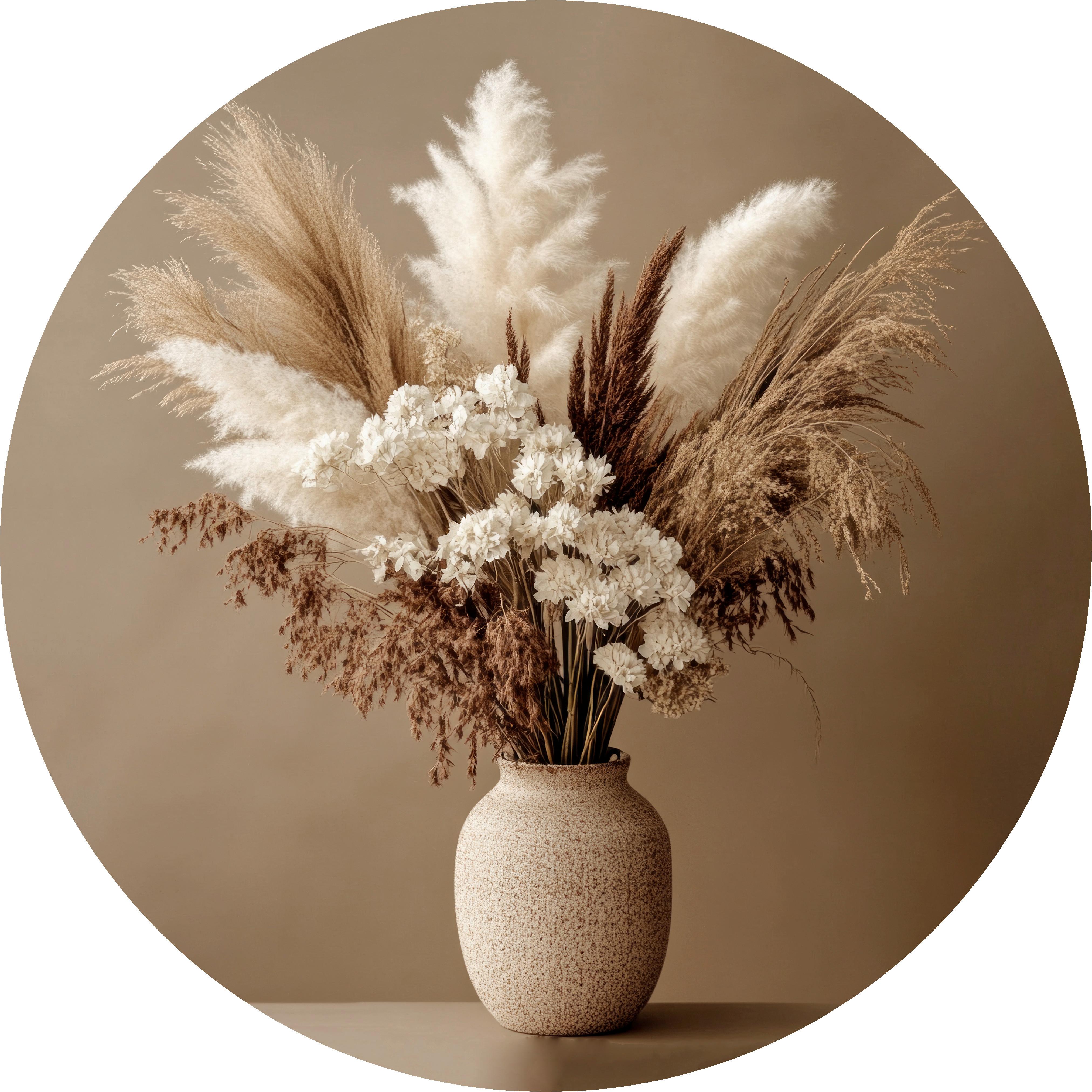 METALLBILD RUSTIC DRIED FLOWER - Hellbraun/Weiss, Basics, Metall (40/0,3cm)