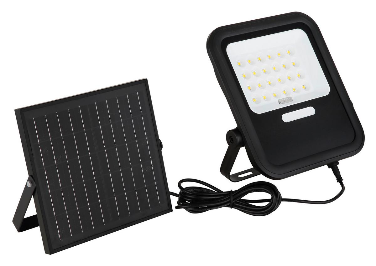 Solarna Svetilka Solar, S Sijalko - črna/prozorno, Basics, kovina/umetna masa (24,3/14/25,4cm) - Globo