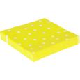 Serviette Dots in Gelb/Weiß - Gelb/Weiß, Papier (33/33cm)