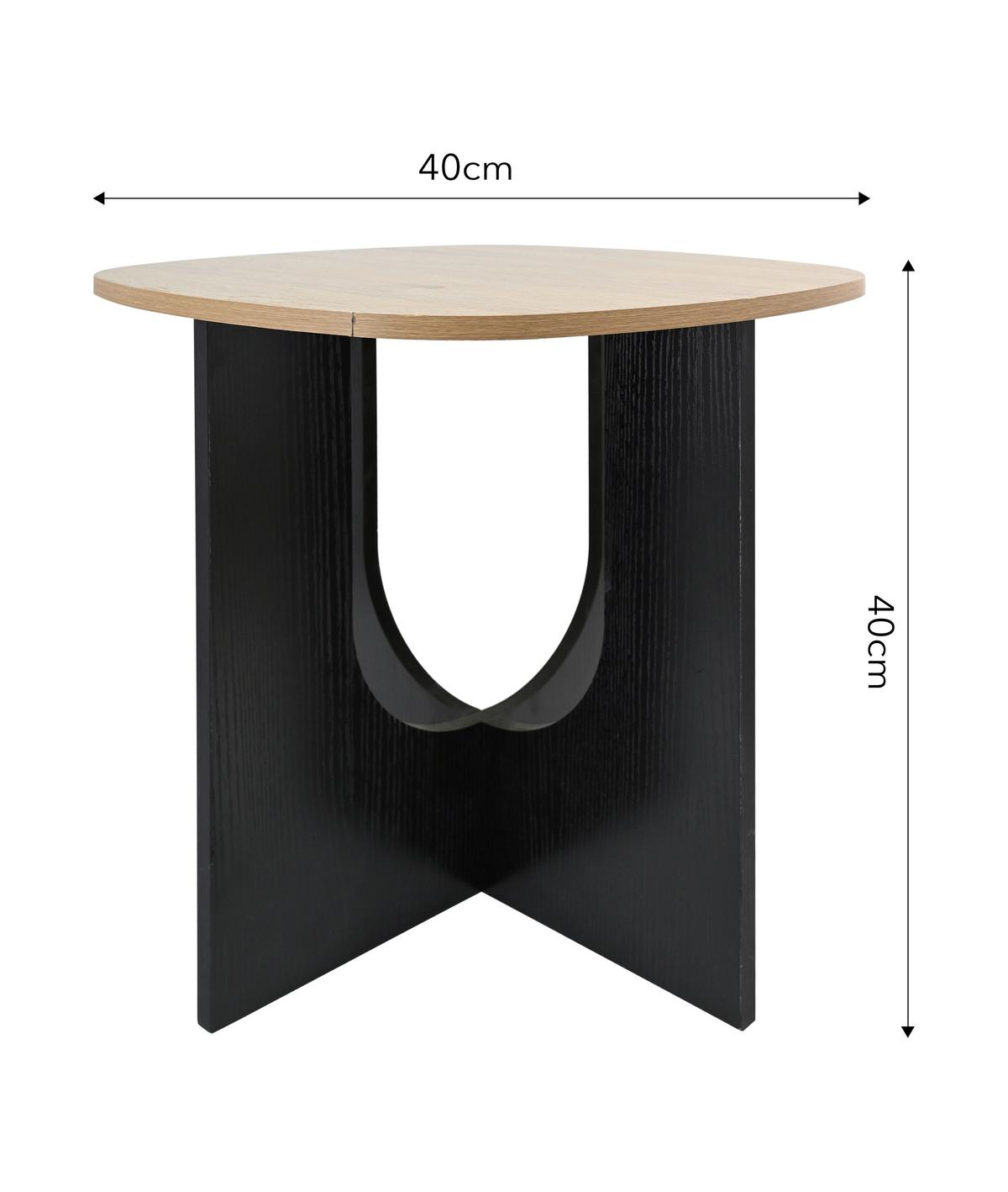 Stolić Set 2/1 Katja - prirodne boje/crna, Moderno, drvni materijal (46/40/46/40/45/40cm) - Based