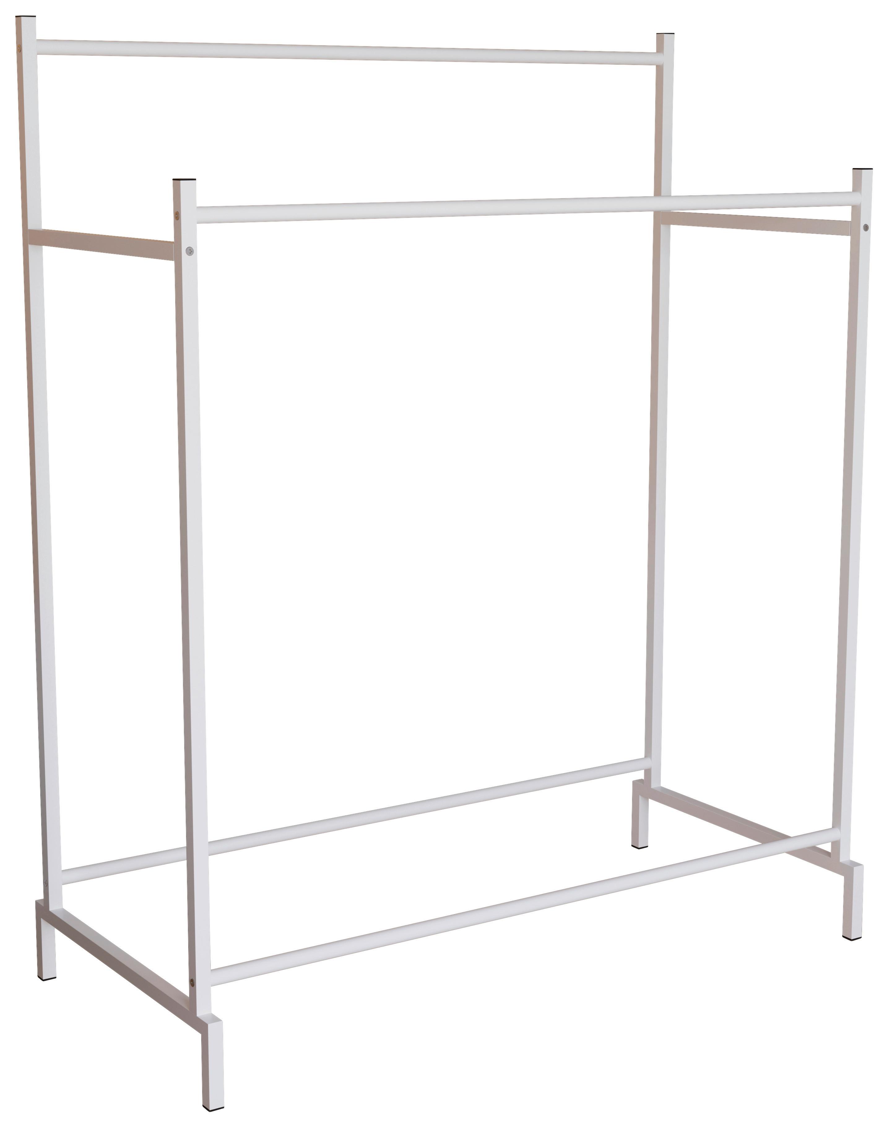 Kleiderständer Labol L ca. 103x136x52 cm Weiß - Weiß, Design, Metall (103/136/52cm) - MID.YOU