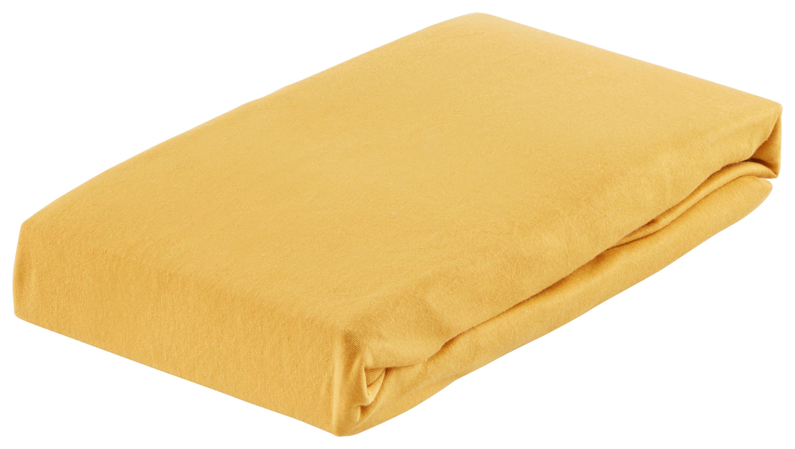 FIXLEINTUCH BASIC - Dunkelgelb, Textil (150/200cm) - Modern Living