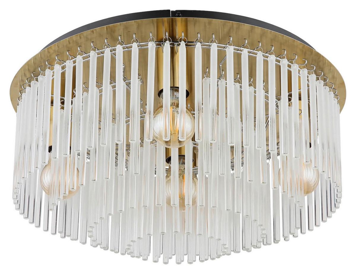 LAMPA SUFITOWA LUDMILLA - czarny/kolor złoty, Design, metal/szkło (50/25cm) - Collet's Monde