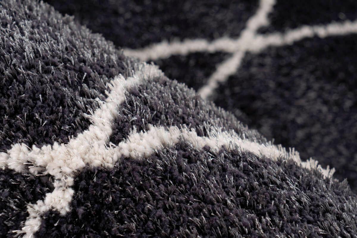 Hochflorteppich Orlando - Anthrazit, Design, Textil (160/230cm) - Kayoom
