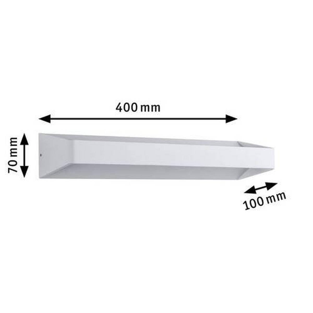Wandleuchte Bar in Weiß max. 10,5 Watt - Weiß, Design, Metall (7cm) - Paulmann